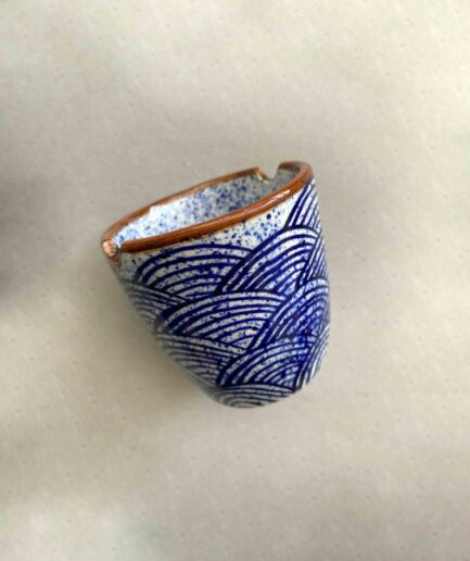 Blue Clouds Pot Brush Holder