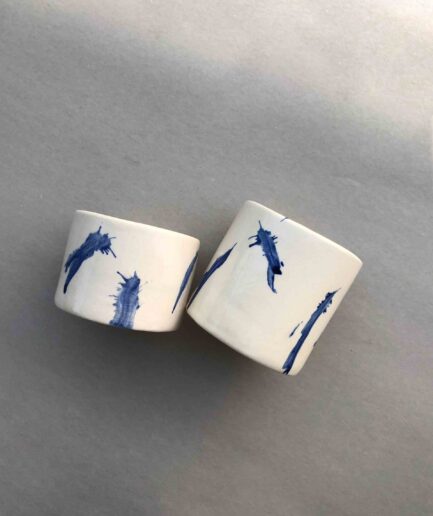 Blue Feather Coffee Cup