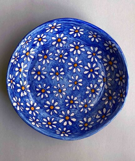 Daisy Blue Petal Platter