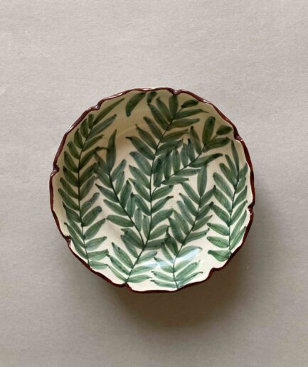 Green Leaf Lotus Petal Plate