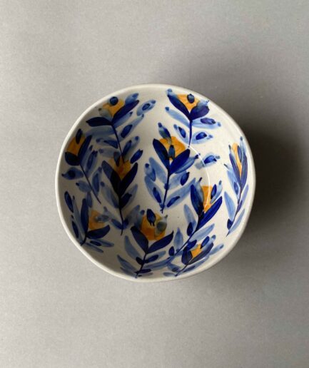 Cobalt Flowers Soup Bowl
