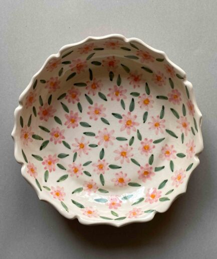 Pink Daisy Lotus Petal Platter