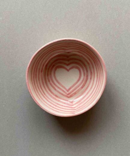 Pink Heart Stamp Brit Bowl