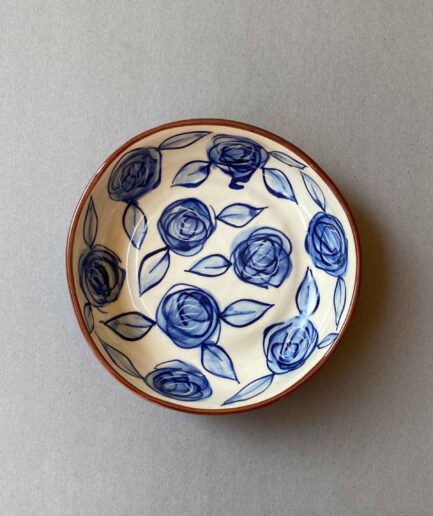 Little Blue Roses Petal Plate