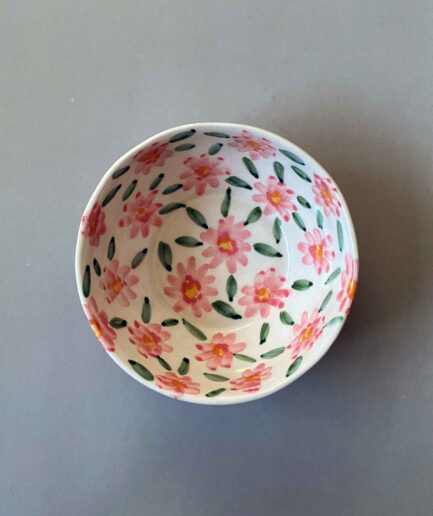 Pink Daisy Soup Bowl