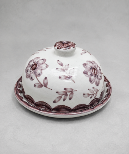 Purple Daisy Butter Dish